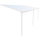 Pérgula encostada ajustável – cobertura de terraço em alumínio lacado a branco 400x618 cm – X-METAL