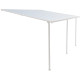 Pérgula encostada ajustável – cobertura de terraço em alumínio lacado a branco 400x492 cm – X-METAL