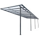 Pérgula encostada ajustável – cobertura de terraço em alumínio antracite 400x985 cm – X-METAL