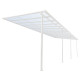 Pérgula encostada ajustável – cobertura de terraço em alumínio branco 400x985 cm – X-METAL