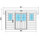 Abrigo de jardim 14,9 m² em madeira composta 28 mm cinza escuro, estrutura antracite, teto plano – Woodlife Garden Premium