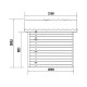 Abrigo de jardim em madeira composta 28 mm cinza escuro com estrutura antracite 4,77 m² PREMIUM – Woodlife Garden