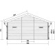 Abrigo de jardim em madeira composta 28 mm cinza escuro e antracite 19,22 m² PREMIUM – Woodlife Garden
