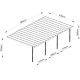 Pérgula encostada ajustável – cobertura de terraço em alumínio branco 400x985 cm – X-METAL