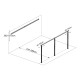 Pérgula encostada ajustável – cobertura de terraço em alumínio lacado a branco 400x492 cm – X-METAL