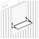 Prateleira em aço galvanizado para painel perfurado Kosto – X-METAL