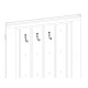 Ganchos de portas para abrigos de gama alta Kosto – conjunto de 12 – X-METAL