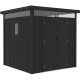 Abrigo de jardim em aço galvanizado Kosto 5,29 m² cinza escuro + kit de ancoragem – X-METAL