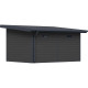 Abrigo de jardim 12 m² em madeira composta 28 mm cinza escuro, estrutura antracite, telhado inclinado – Woodlife Garden Premium