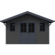 Abrigo de jardim em madeira composta 28 mm cinza claro 10,71 m² PREMIUM – Woodlife Garden