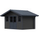 Abrigo de jardim em madeira composta 28 mm cinza claro 10,71 m² PREMIUM – Woodlife Garden