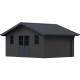Abrigo de jardim em madeira composta 28 mm cinza escuro e antracite 19,22 m² PREMIUM – Woodlife Garden