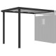 Alpendre 275x230 cm em aço galvanizado antracite para abrigo Kosto 5,29 m² ou 6,76 m² – X-METAL