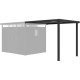 Alpendre 275x230 cm em aço galvanizado antracite para abrigo Kosto 5,29 m² ou 6,76 m² – X-METAL