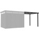 Alpendre 275x230 cm em aço galvanizado antracite para abrigo Kosto 5,29 m² ou 6,76 m² – X-METAL