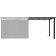 Alpendre 275x230 cm em aço galvanizado antracite para abrigo Kosto 5,29 m² ou 6,76 m² – X-METAL