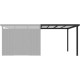 Alpendre 275x294 cm em aço galvanizado antracite para abrigo Kosto 8,64 m² – X-METAL