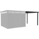 Alpendre 275x294 cm em aço galvanizado antracite para abrigo Kosto 8,64 m² – X-METAL