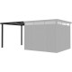 Alpendre 275x294 cm em aço galvanizado antracite para abrigo Kosto 8,64 m² – X-METAL
