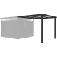 Alpendre 275x294 cm em aço galvanizado antracite para abrigo Kosto 8,64 m² – X-METAL