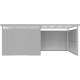 Paredes adicionais em aço galvanizado antracite 0,4 mm para alpendre 8,1 m² – X-METAL