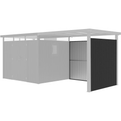 Paredes adicionais em aço galvanizado antracite 0,4 mm para alpendre 6,3 m² – X-METAL