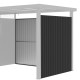 Paredes adicionais em aço galvanizado antracite 0,4 mm para alpendre 6,3 m² – X-METAL