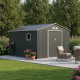 Abrigo de jardim em metal 13m² antracite + kit de fixação X-METAL
