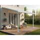 Telhado de terraço ajustável em alumínio lacado branco 3,05x4,36m X-METAL