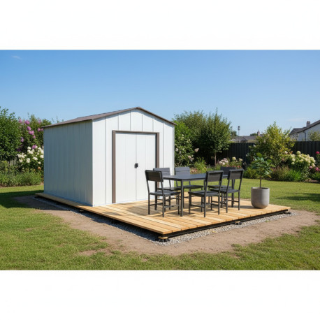 Kit de fundações em madeira tratada em autoclave de 16m² para abrigos de jardim - Gardy Shelter