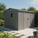 Abrigo de jardim em aço galvanizado Roka 9m² + Kit de ancoragem - X-METAL