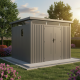 Abrigo de jardim em aço galvanizado Kosto 8,64m² + kit de ancoragem - X-Metal
