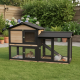 Coelheira em madeira FSC termotratada com vedação 147x53x92cm para 4 coelhos ou outros roedores - Shelty Pet