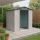 Abrigo de jardim em metal 2,54m² WoodTouch bege + Kit de fixação X-METAL