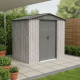 Abrigo de jardim em metal 2,54m² WoodTouch bege + Kit de fixação X-METAL