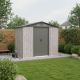 Abrigo de jardim em metal 4,1m² Woodtouch bege + Kit de fixação X-METAL