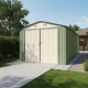 Garagem porta duplas verde claro e creme 18m² + kit de fixação X-METAL