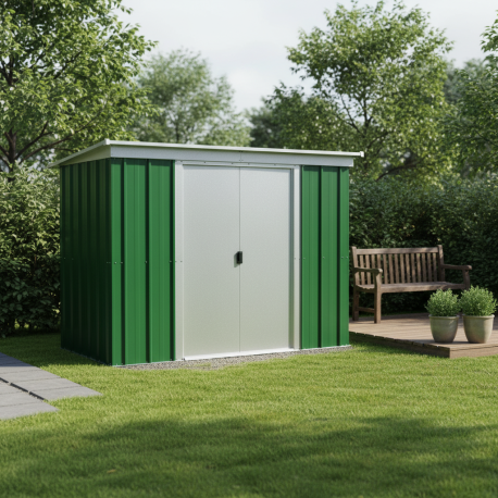 Abrigo de jardim metálico 2,84m² + kit de fixação incluído - YARDMASTER