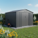 Abrigo de jardim em metal 8,84m² FIRST antracite + kit de fixação X-METAL