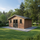 Abrigo de jardim em madeira compósita 28mm aspeto madeira 19,22m² PREMIUM - Woodlife Garden