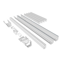 Kit de calha para abrigo de jardim modular isolado 5x3m ou 6x3m branco – Everbox