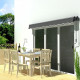 Toldo motorizado 350x250cm EASY antracite, tela de poliéster antracite - X-METAL
