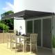Toldo motorizado 350x250cm EASY antracite, tela de poliéster antracite - X-METAL