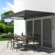 Toldo motorizado 350x250cm EASY antracite, tela de poliéster antracite - X-METAL