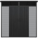 Abrigo de jardim em resina escovada DICKINS Skylight 4 m² cinzento e preto + piso – JOBU