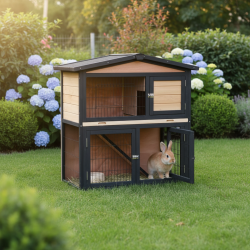 Coelheira para exterior em madeira FSC termotratada 101x55x100cm - Shelty Pet