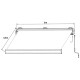 Toldo motorizado 500x350cm LUXO antracite, tela de poliéster antracite - X-METAL