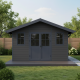 Abrigo de jardim em madeira composta 28 mm cinza claro 10,71 m² PREMIUM – Woodlife Garden