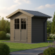 Abrigo de jardim em madeira composta 28 mm cinza escuro com estrutura antracite 4,77 m² PREMIUM – Woodlife Garden