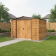 Abrigo de jardim em metal com efeito madeira 7,81 m² + kit de fundação ALPINE – DURAMAX